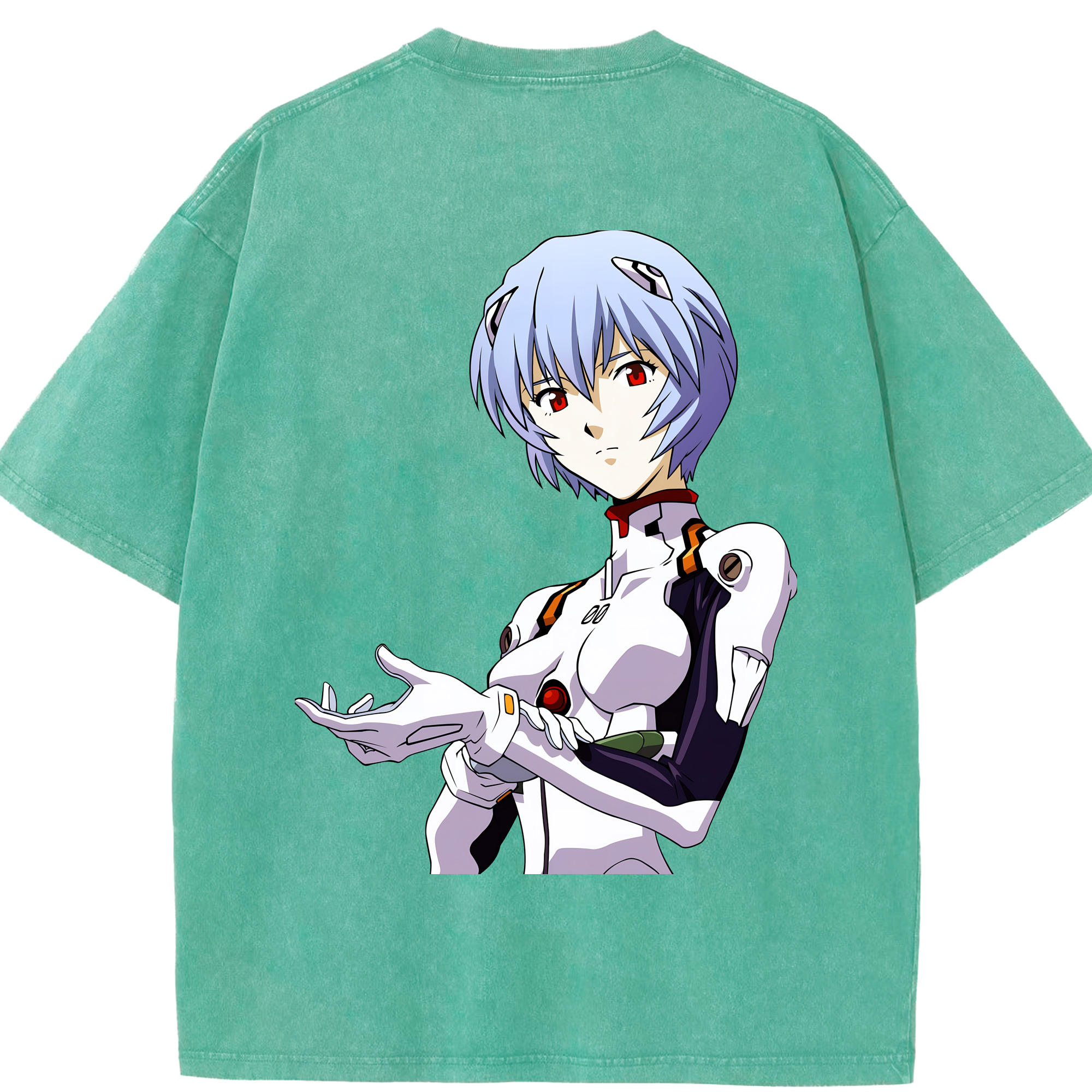 （画像用） EVA 新世紀エヴァンゲリオン 綿100% ヴィンテージ風 半袖Tシャツ（背面プリント）